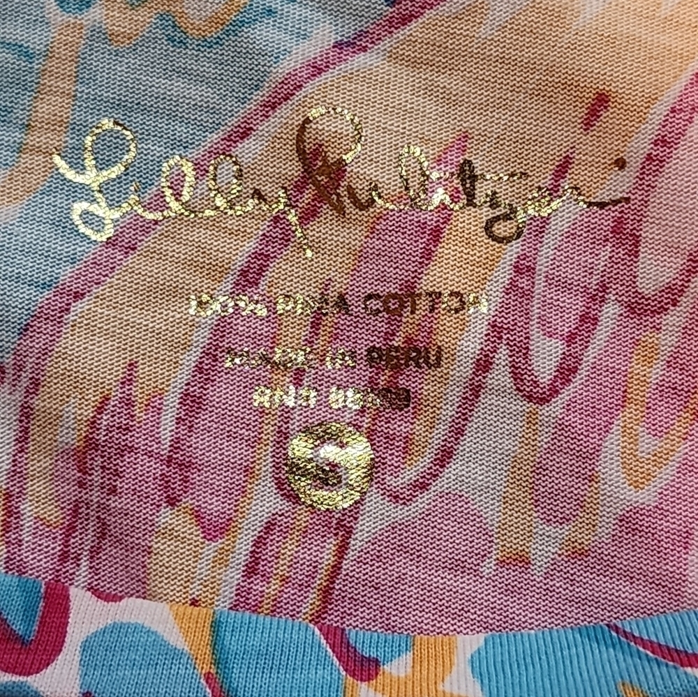 Lilly Pulitzer Flamingo Linden Dress S Peel & Eat Print 3/4 Sleeve Shift - Picture 9 of 10
